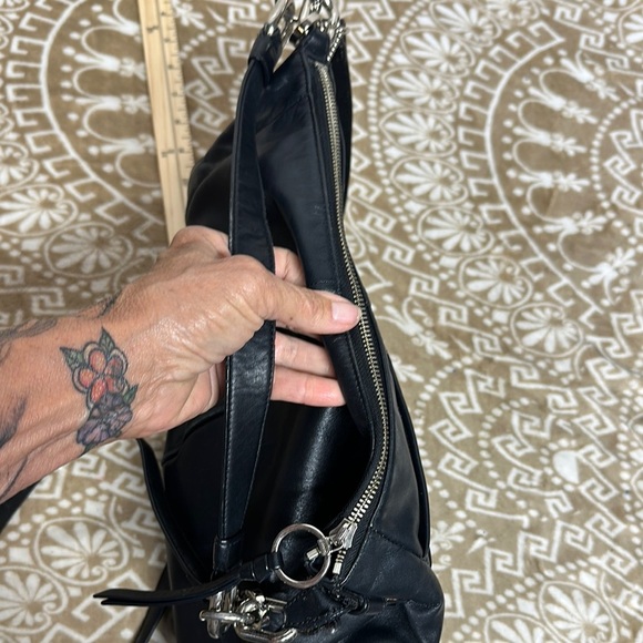 Coach Black Leather Hobo Bag with Adjustable Strap Wear Crossbody or Shoulder - Picture 14 of 16